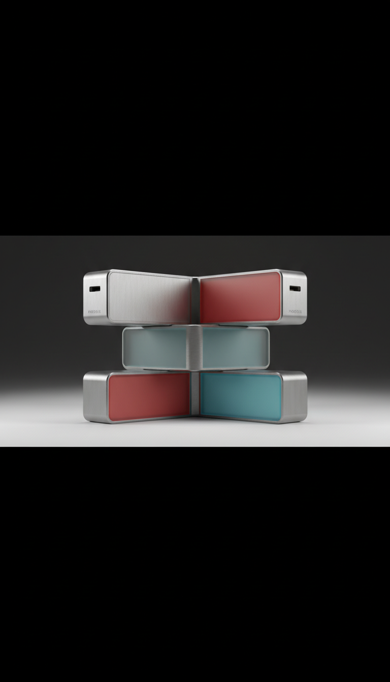 MetroStack modular charger with brushed aluminum